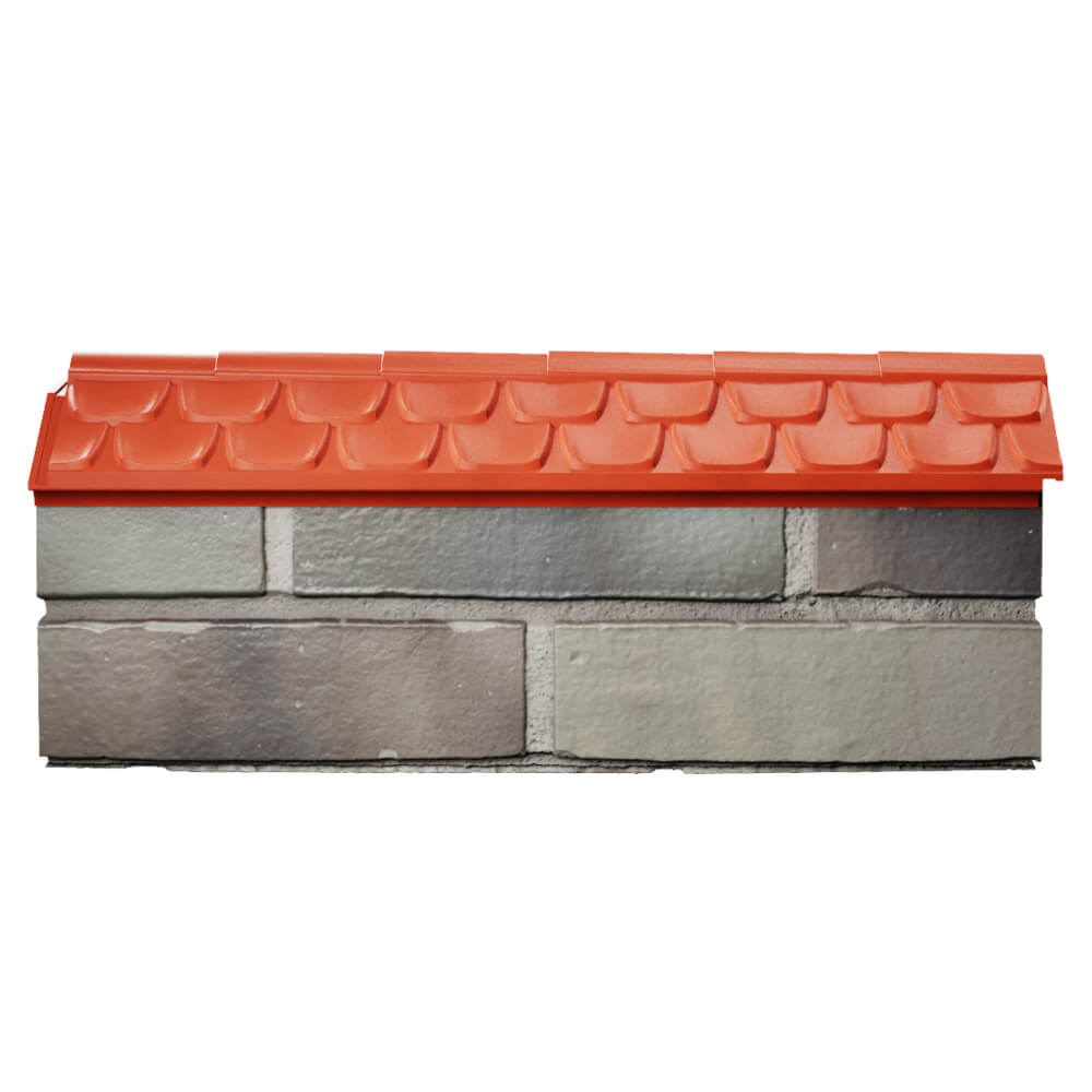 Парапет Zking Эльбрус Красный с посадкой на 0.5 кирпича (130мм) в Мытищах фото