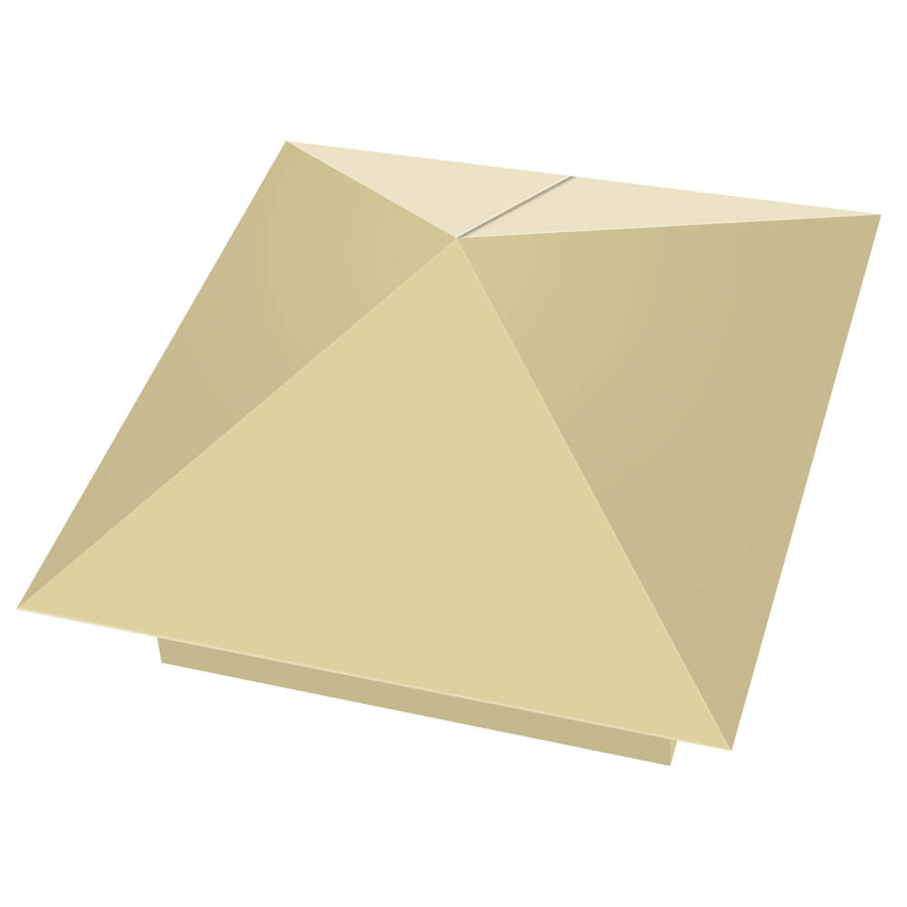 Колпак металлический 400х400мм RAL1014 Бежевый заборный Мытищи фото