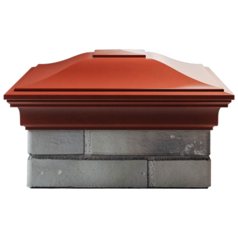 Колпак Zking Монблан Красный на столб 1.5х1.5 кирпича (385х385мм) Мытищи фото