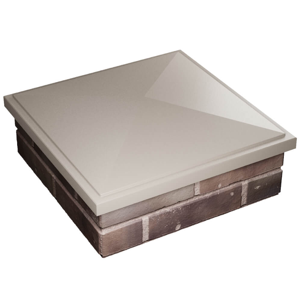 Колпак Zking БонаМоно Бежевый на столб 2х2 кирпича (515х515, 530х530мм) в Мытищах фото