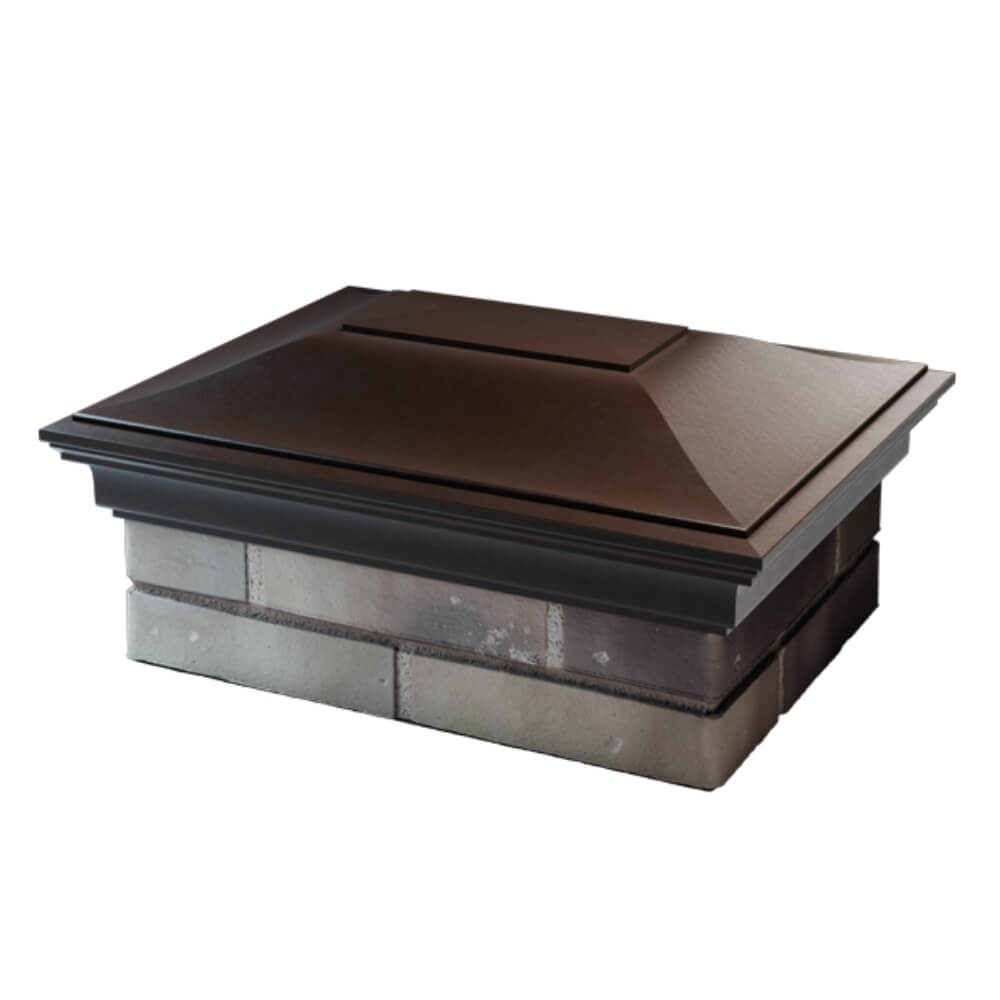 Колпак Zking Монблан Коричневый на столб 2х1.5 кирпича (515х385мм) в Мытищах фото