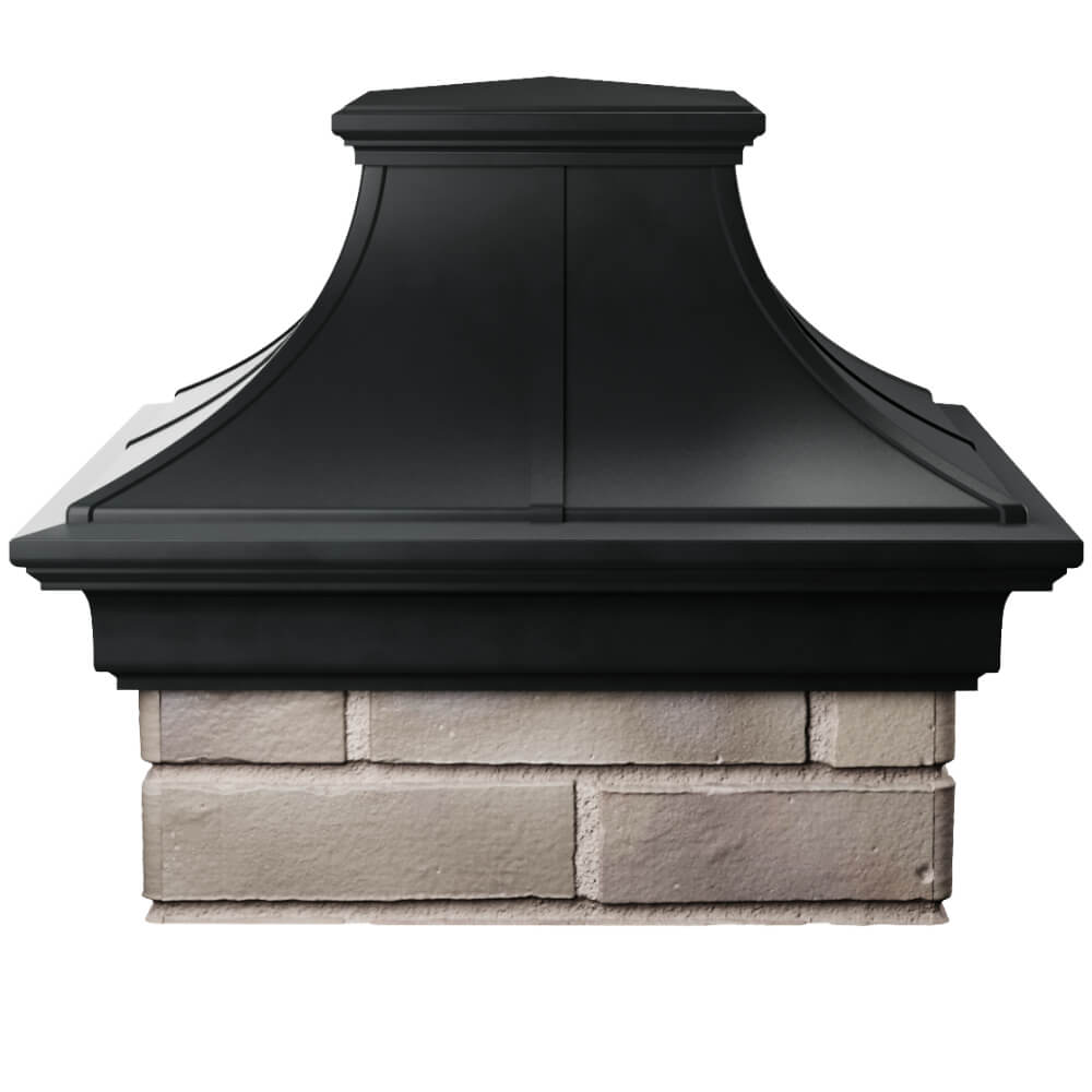 Колпак Zking Монблан Премиум Черный на столб 1.5х1.5 кирпича (385х385мм) Мытищи фото