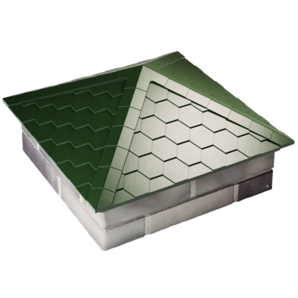 Колпак Zking Эверест Зеленый на столб 2х2 кирпича (535х535мм) Мытищи фото