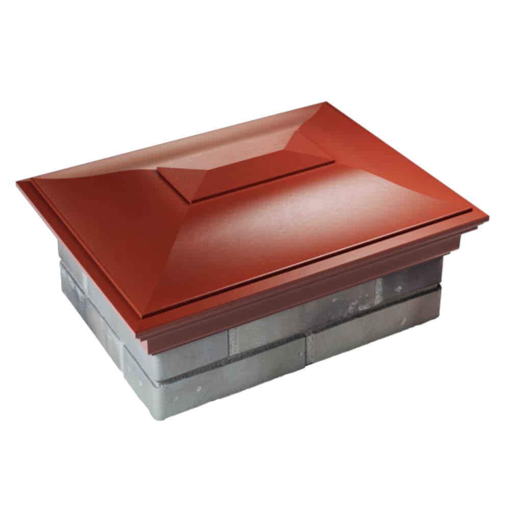 Колпак Zking Монблан Красный на столб 2х1.5 кирпича (515х385мм) Мытищи фото