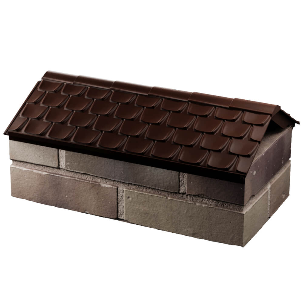 Парапет Zking Эльбрус Коричневый с посадкой на 1 кирпич (255мм) в Мытищах фото