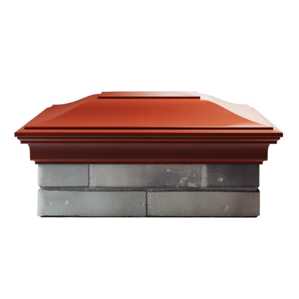 Колпак Zking Монблан Красный на столб 2х1.5 кирпича (515х385мм) в Мытищах фото