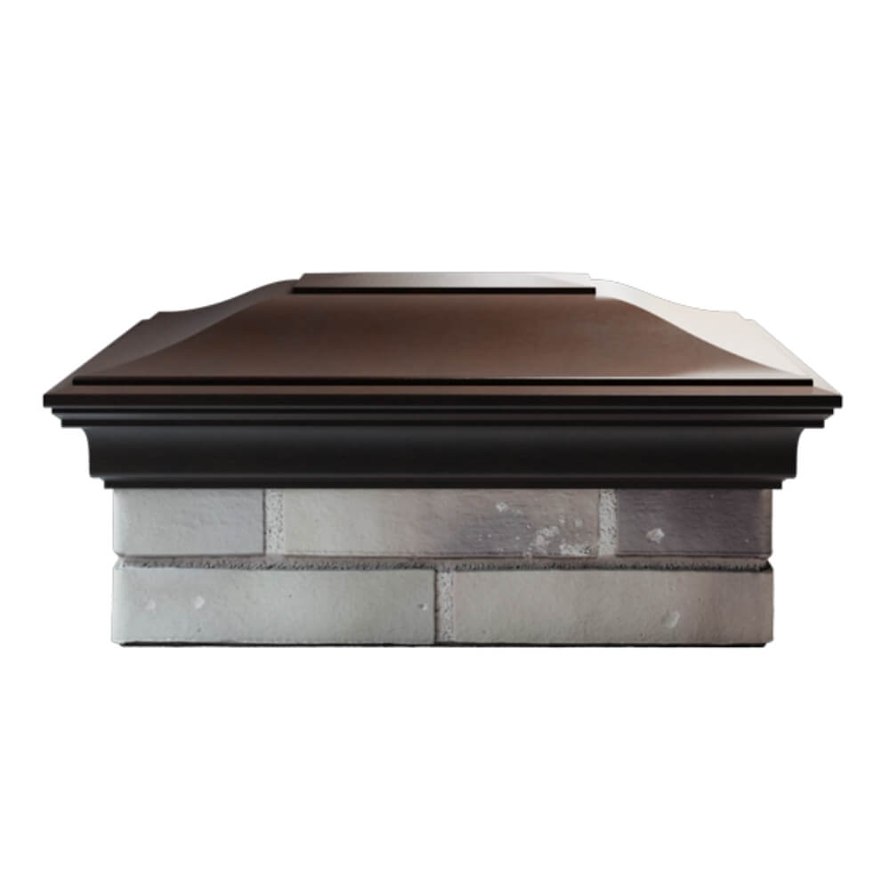Колпак Zking Монблан Коричневый на столб 2х1.5 кирпича (515х385мм) в Мытищах фото