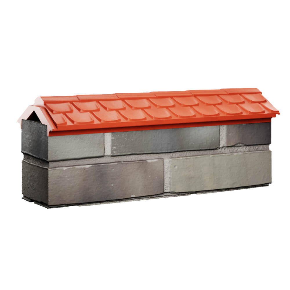 Парапет Zking Эльбрус Красный с посадкой на 0.5 кирпича (130мм) Мытищи фото