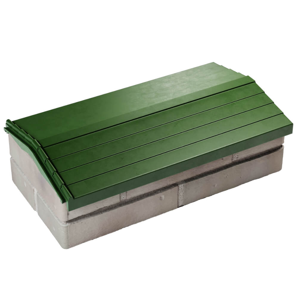 Парапет Zking Бона ХайТек Зеленый с посадкой на 1 кирпич (200/225/255мм) в Мытищах фото