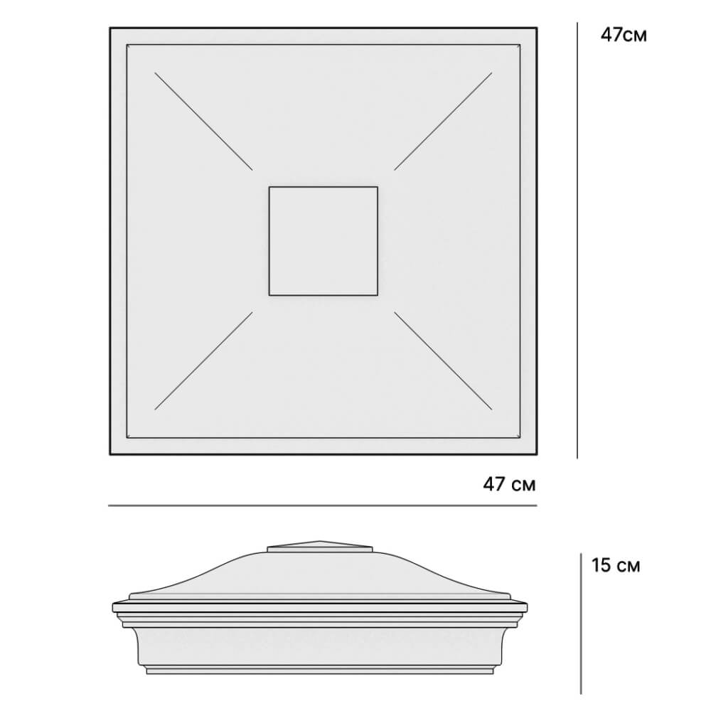 Колпак Zking Монблан Коричневый на столб 1.5х1.5 кирпича (385х385мм) в Мытищах фото