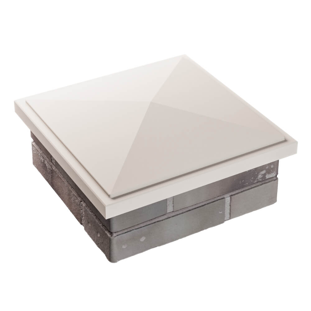 Колпак Zking БонаМоно Бежевый на столб 1.5х1.5 кирпича (385х385, 400х400мм) в Мытищах фото