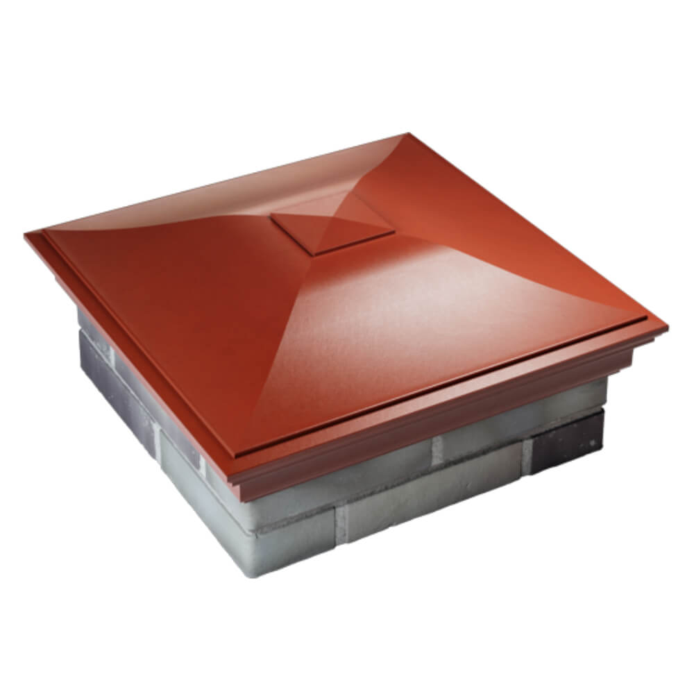 Колпак Zking Монблан Красный на столб 2х2 кирпича (515х515мм) Мытищи фото