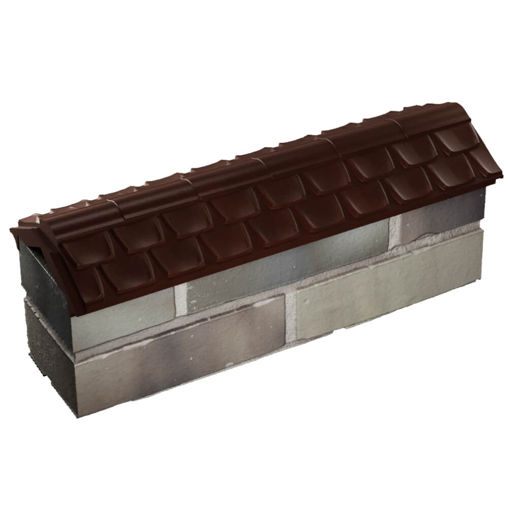 Парапет Zking Эльбрус Коричневый с посадкой на 0.5 кирпича (130мм) в Мытищах фото