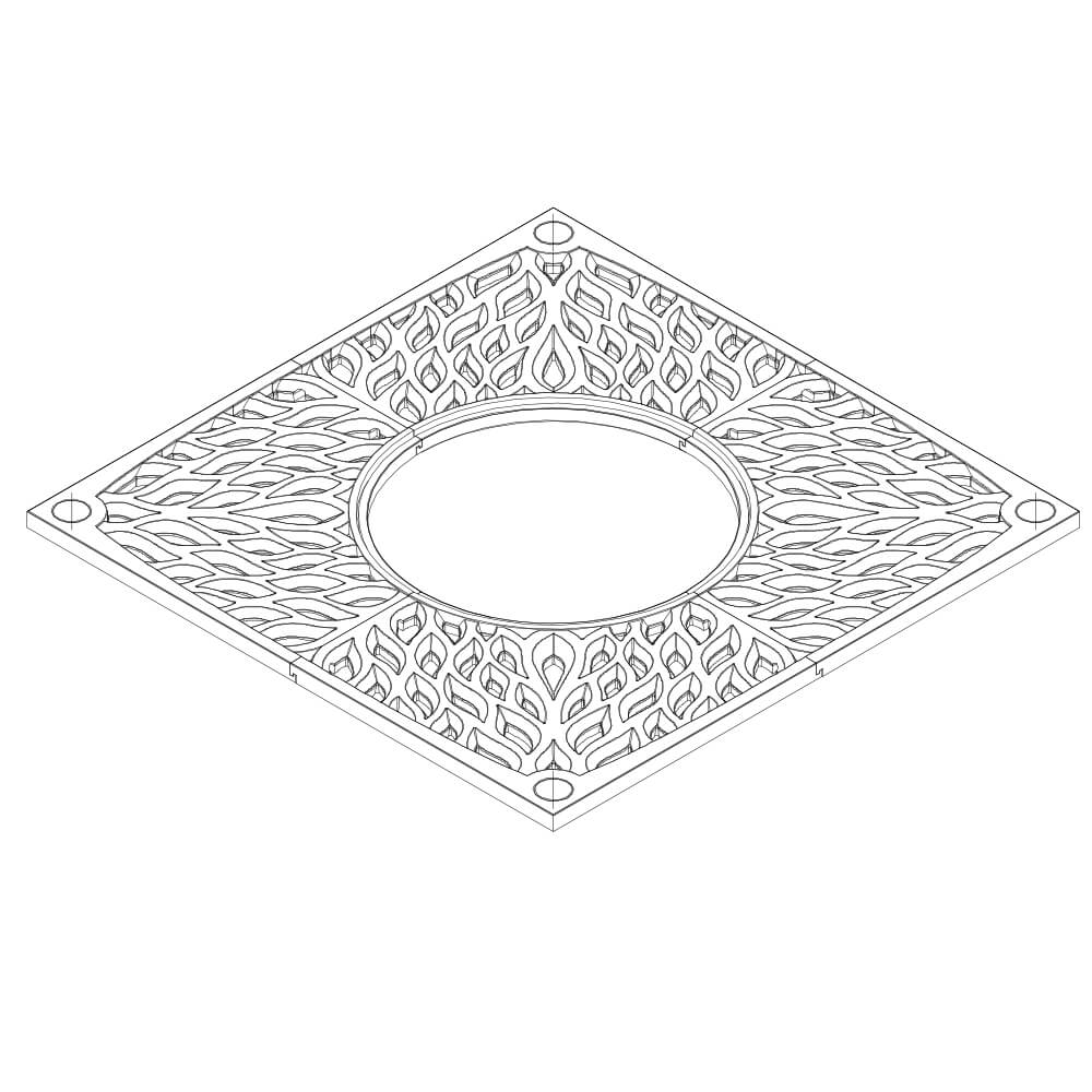 Приствольная решетка для дерева ZKING CRUST 2х2м Черная в Мытищах фото