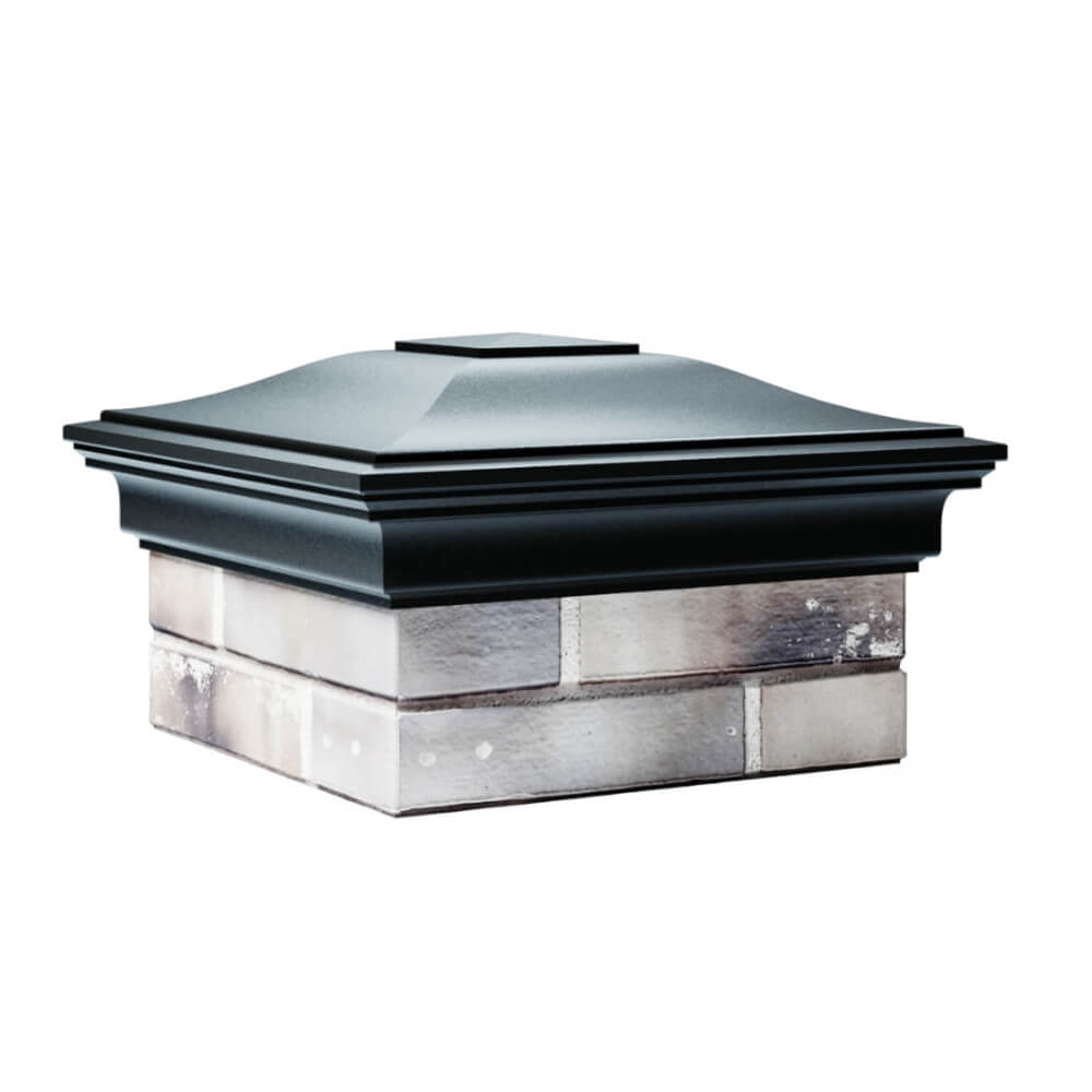 Колпак Zking Монблан Черный на столб 1.5х1.5 еврокирпича 0.7НФ (355х355мм) в Мытищах фото