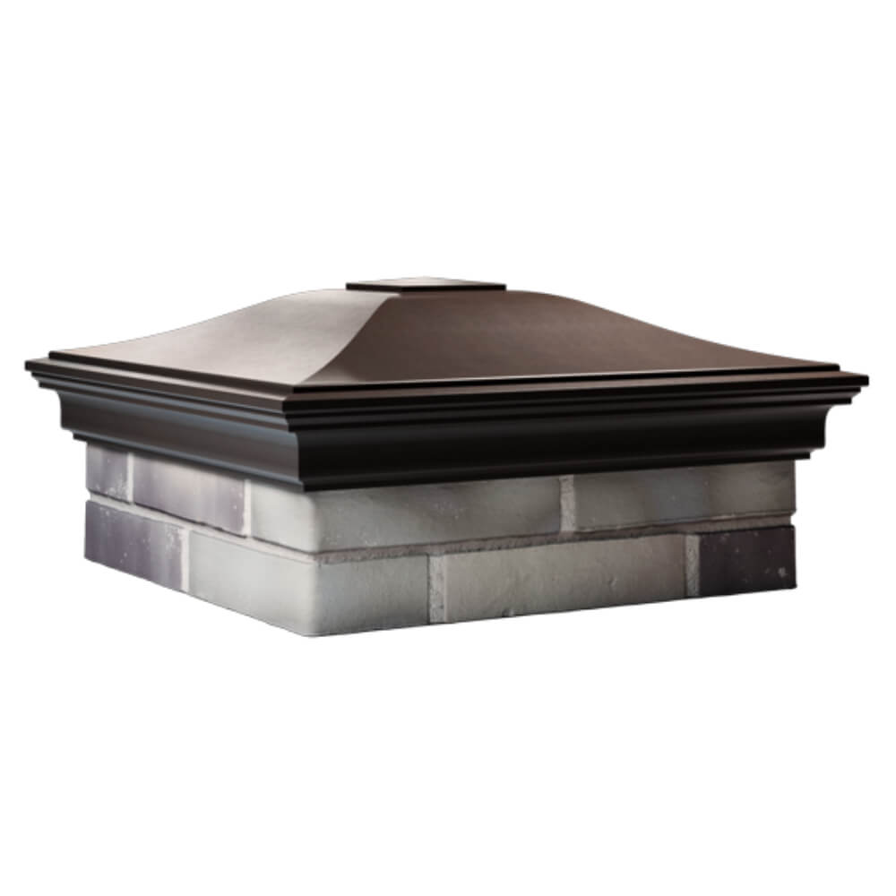 Колпак Zking Монблан Коричневый на столб 2х2 кирпича (515х515мм) в Мытищах фото