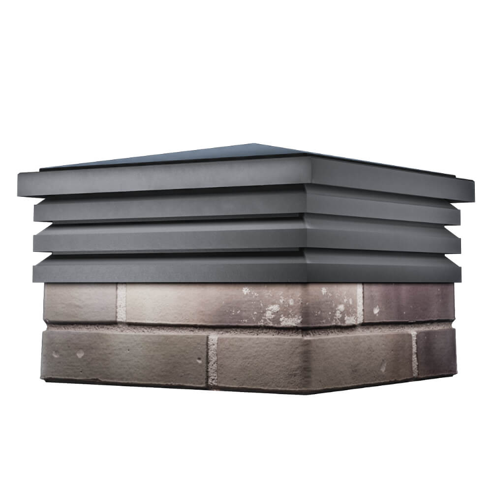 Колпак Zking Бона ХайТек Серый на столб 1.5х1.5 кирпича (385х385мм) в Мытищах фото