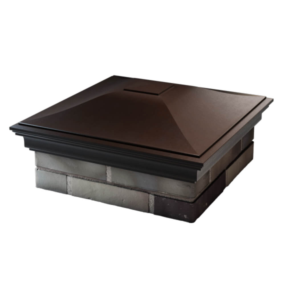 Колпак Zking Монблан Коричневый на столб 2х2 кирпича (515х515мм) в Мытищах фото