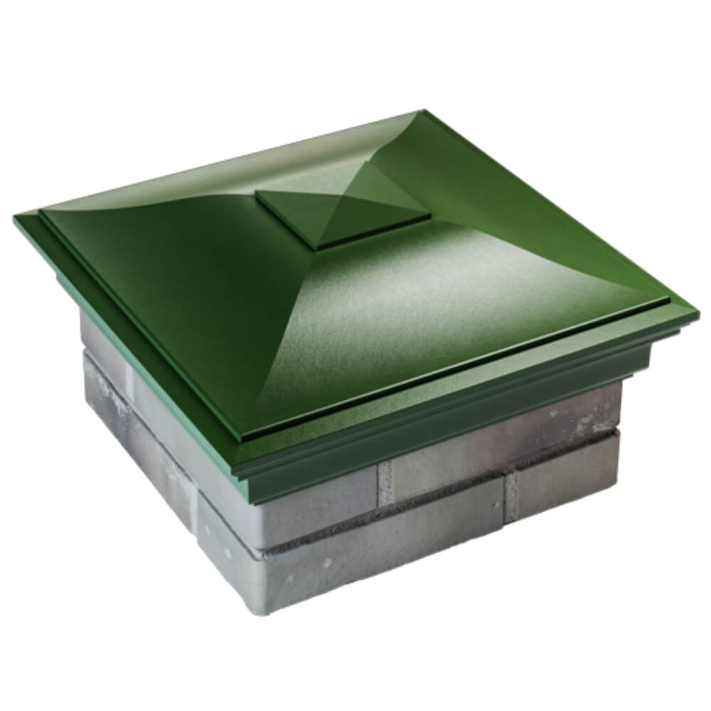 Колпак Zking Монблан Зеленый на столб 1.5х1.5 кирпича (385х385мм) в Мытищах фото