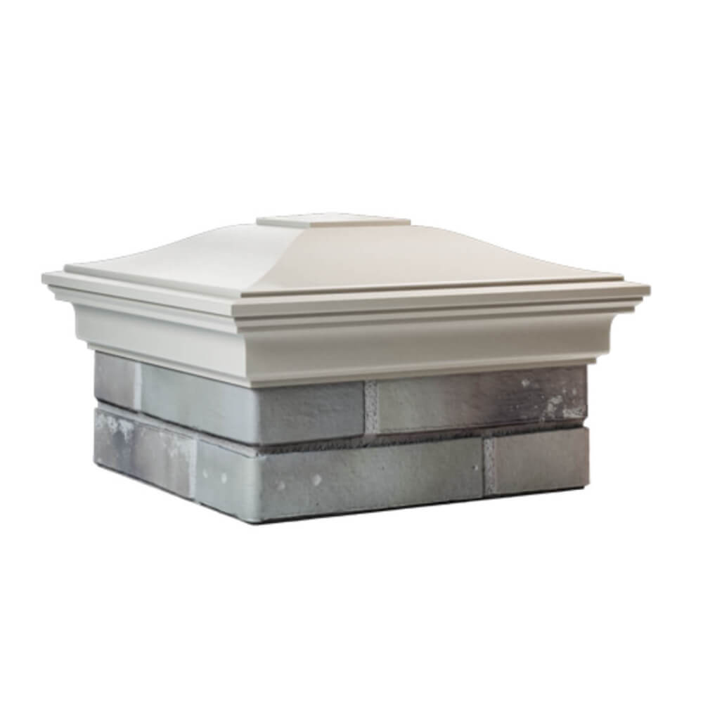 Колпак Zking Монблан Бежевый на столб 1.5х1.5 еврокирпича 0.7НФ (355х355мм) в Мытищах фото