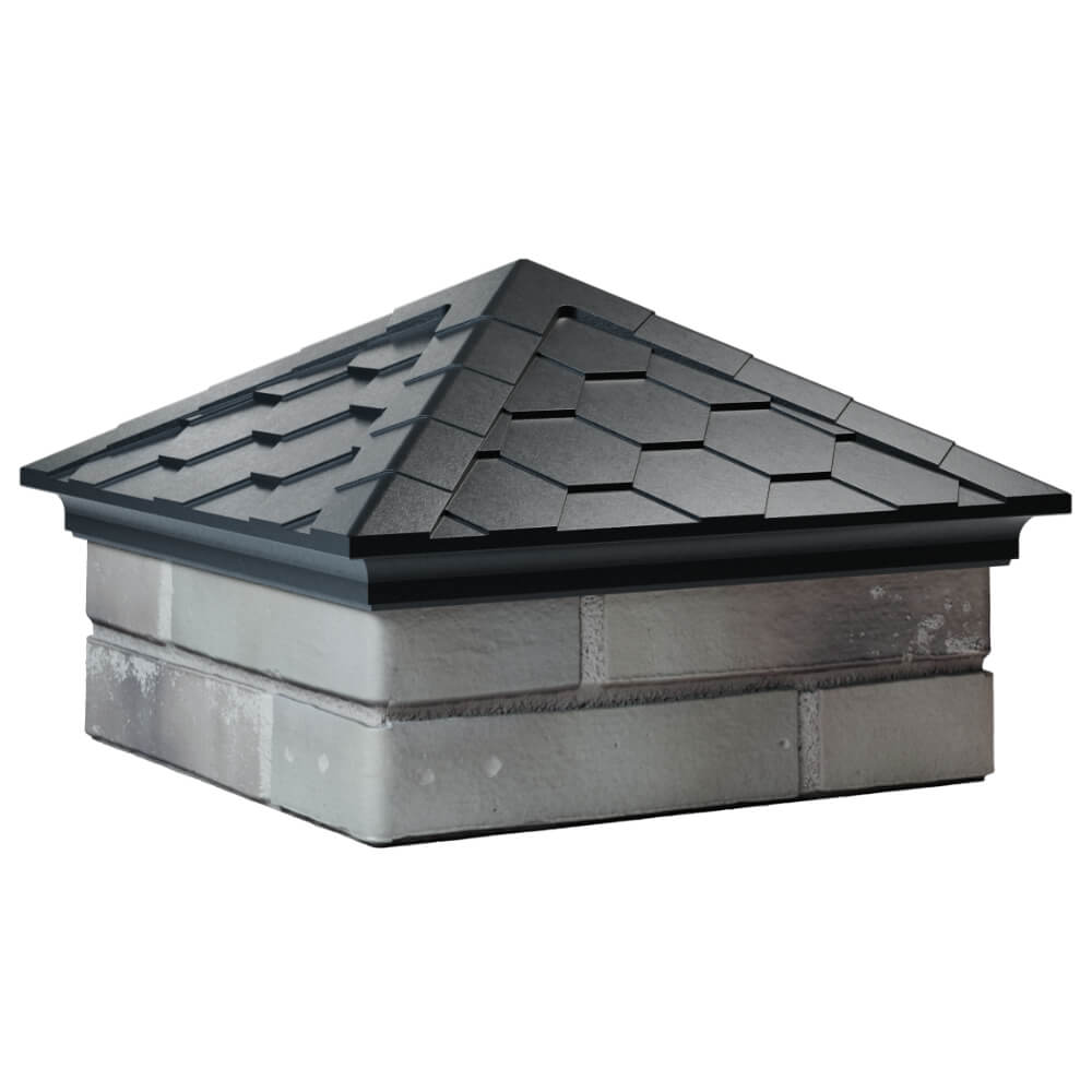 Колпак Zking Эверест Черный на столб 1.5х1.5 кирпича (390х390мм) в Мытищах фото