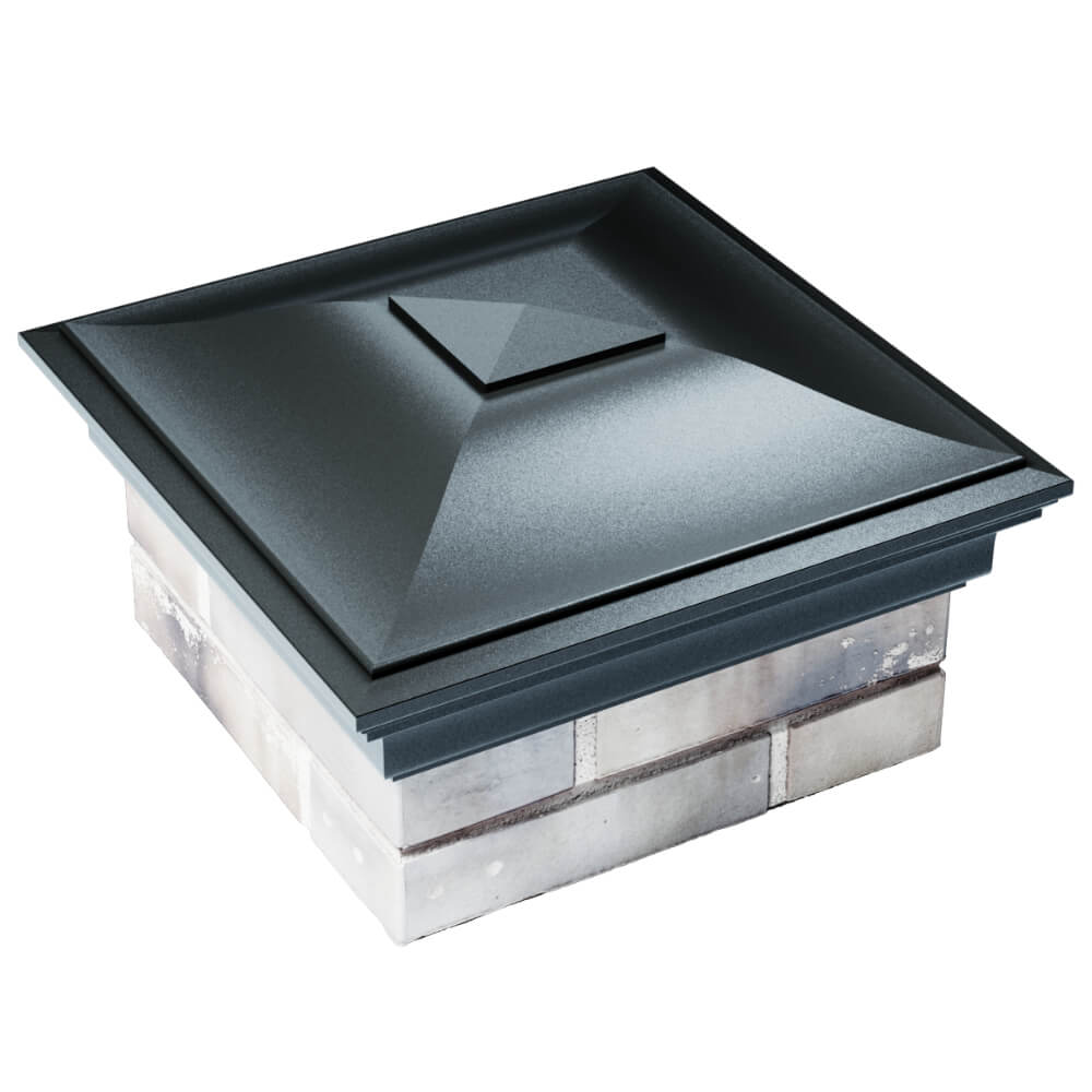 Колпак Zking Монблан Черный на столб 1.5х1.5 кирпича (385х385мм) в Мытищах фото