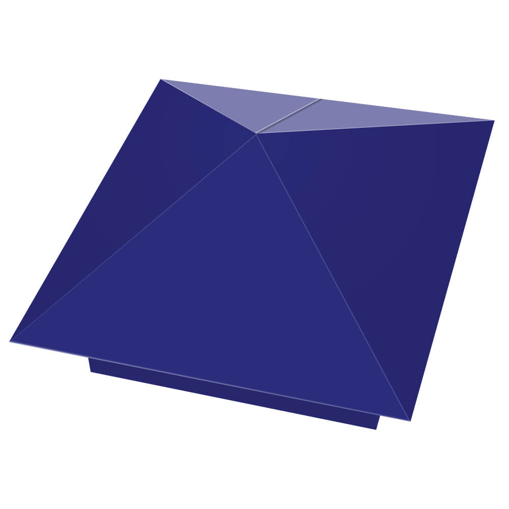 Колпак металлический 400х400мм RAL5002 Синий Ультрамарин заборный Мытищи фото