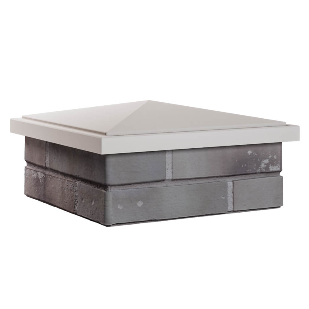 Колпак Zking БонаМоно Бежевый на столб 1.5х1.5 кирпича (385х385, 400х400мм) в Мытищах фото