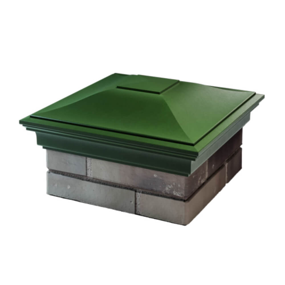 Колпак Zking Монблан Зеленый на столб 1.5х1.5 еврокирпича 0.7НФ (355х355мм) в Мытищах фото