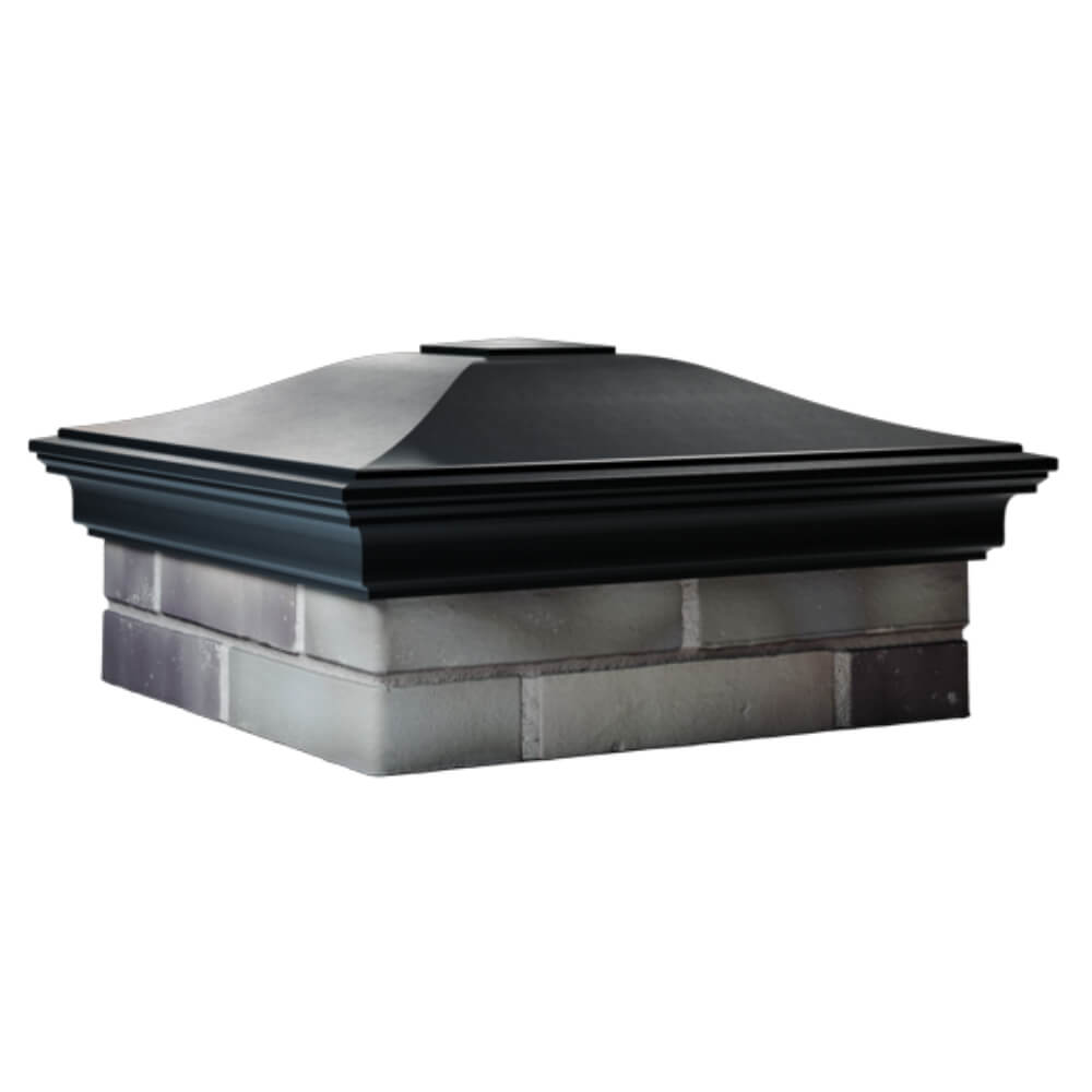 Колпак Zking Монблан Черный на столб 2х2 кирпича (515х515мм) в Мытищах фото