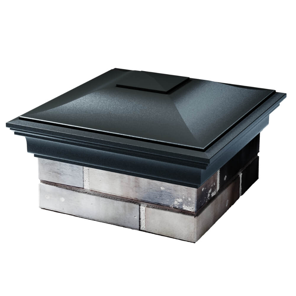 Колпак Zking Монблан Черный на столб 1.5х1.5 кирпича (385х385мм) в Мытищах фото