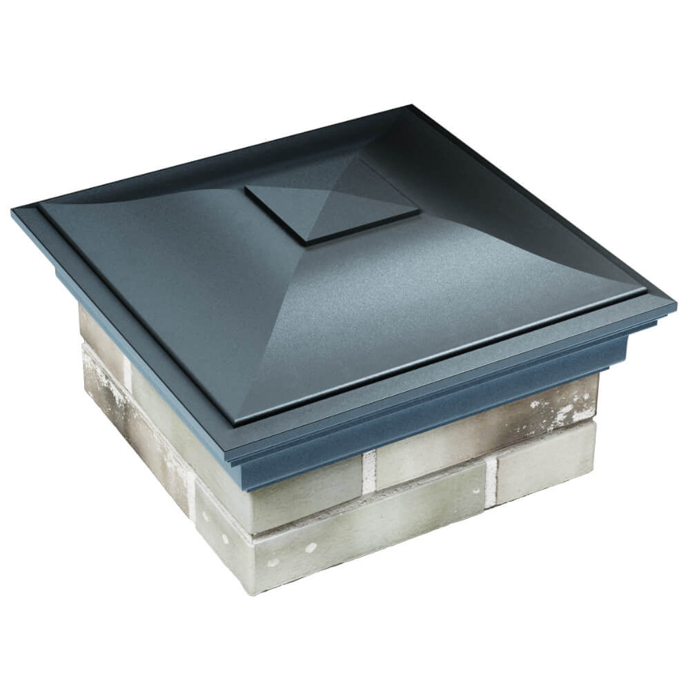 Колпак Zking Монблан Серый на столб 1.5х1.5 кирпича (385х385мм) в Мытищах фото