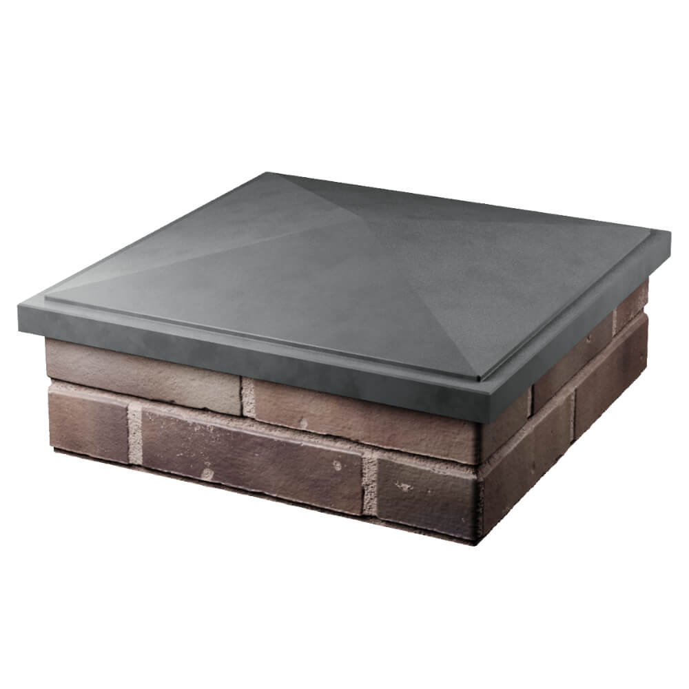 Колпак Zking БонаМоно Серый на столб 2х2 кирпича (515х515, 530х530мм) в Мытищах фото