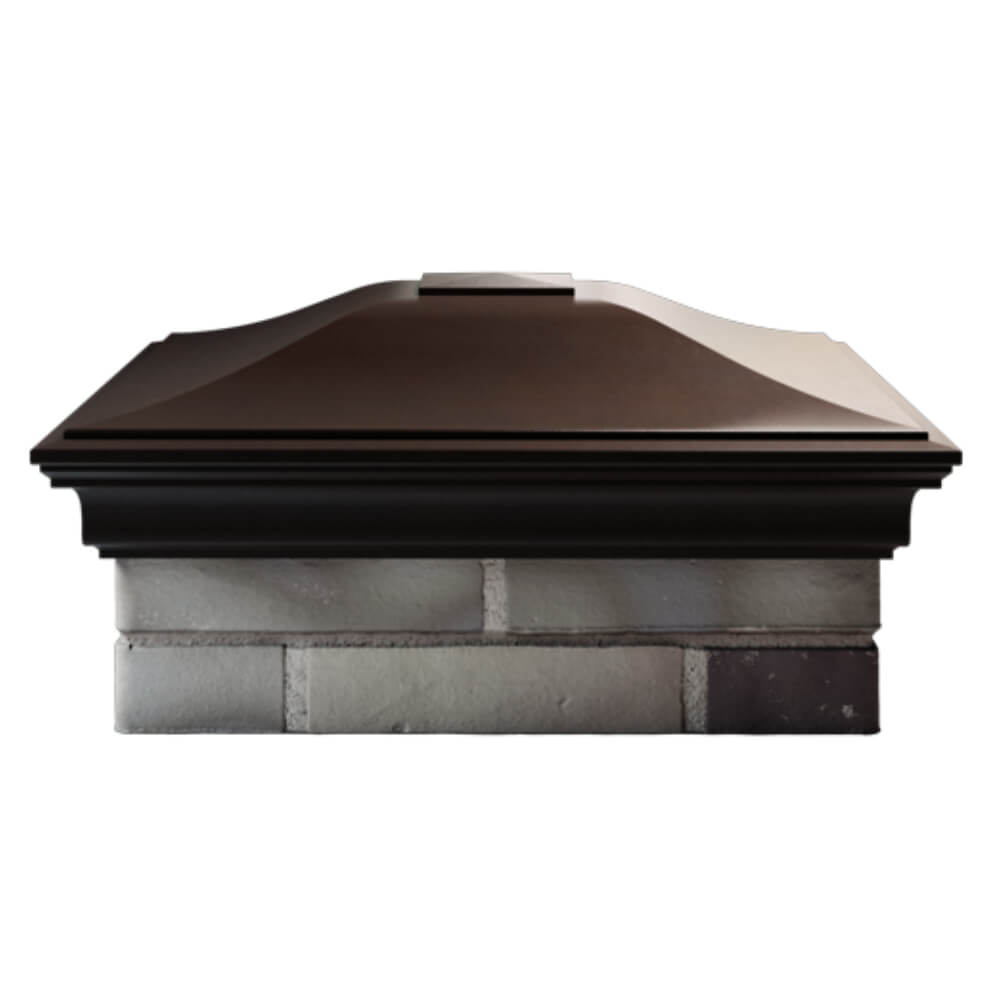 Колпак Zking Монблан Коричневый на столб 2х2 кирпича (515х515мм) в Мытищах фото