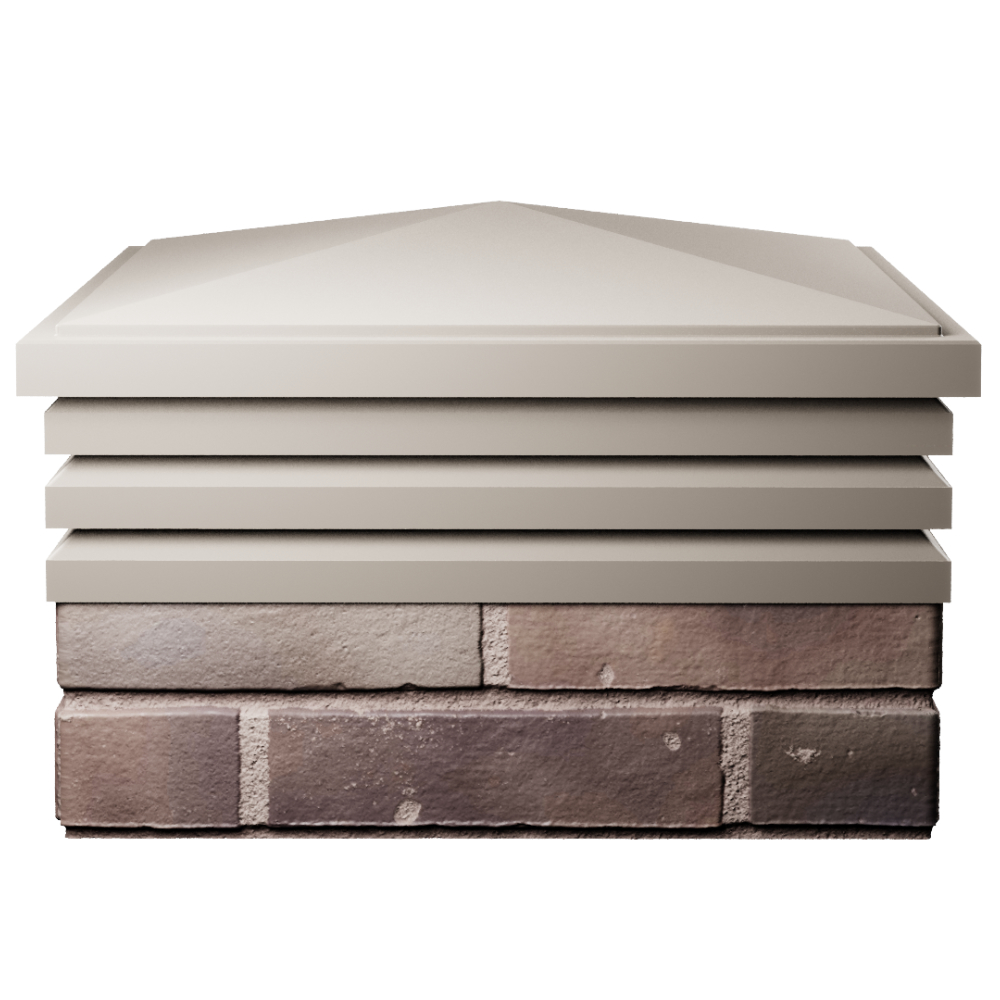 Колпак Zking Бона ХайТек Бежевый на столб 2х2 кирпича (513х513мм) Мытищи фото