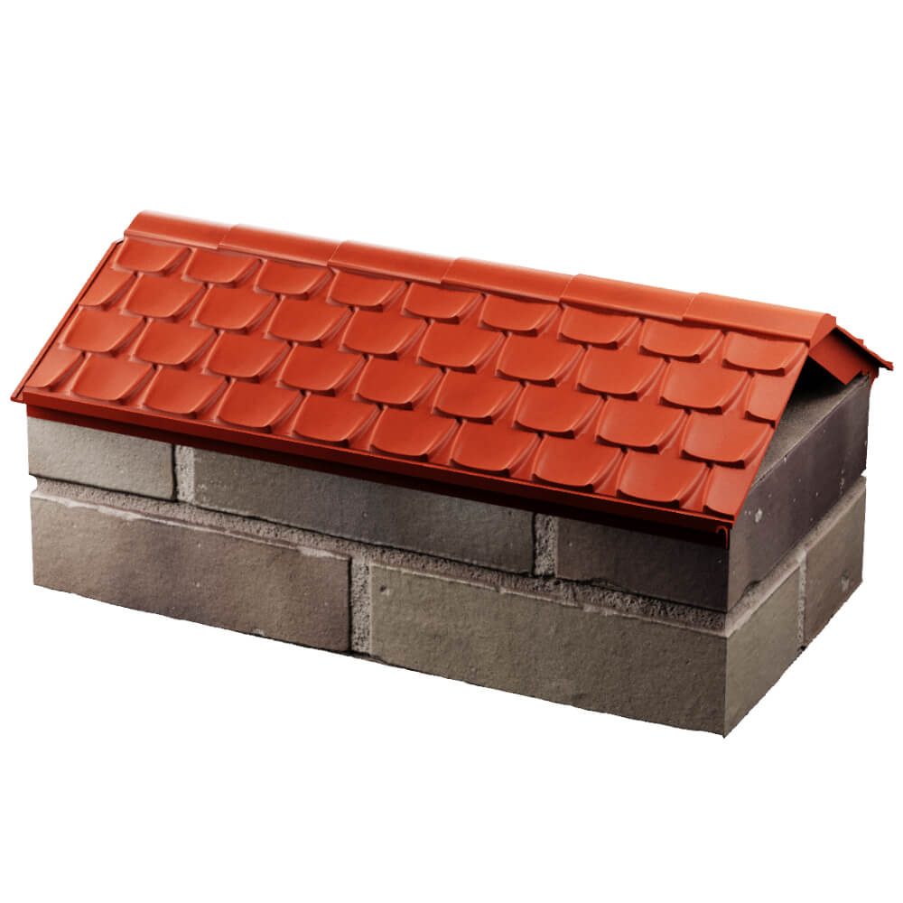 Парапет Zking Эльбрус Красный с посадкой на 1 кирпич (255мм) в Мытищах фото