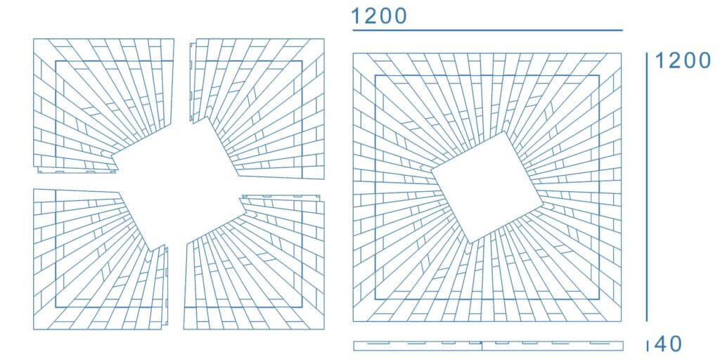 Приствольная решетка для дерева ZKING ATMOSPHERE 1.2х1.2м Черная в Мытищах фото