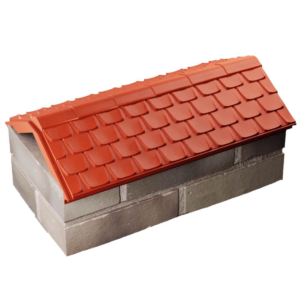 Парапет Zking Эльбрус Красный с посадкой на 1 кирпич (255мм) в Мытищах фото