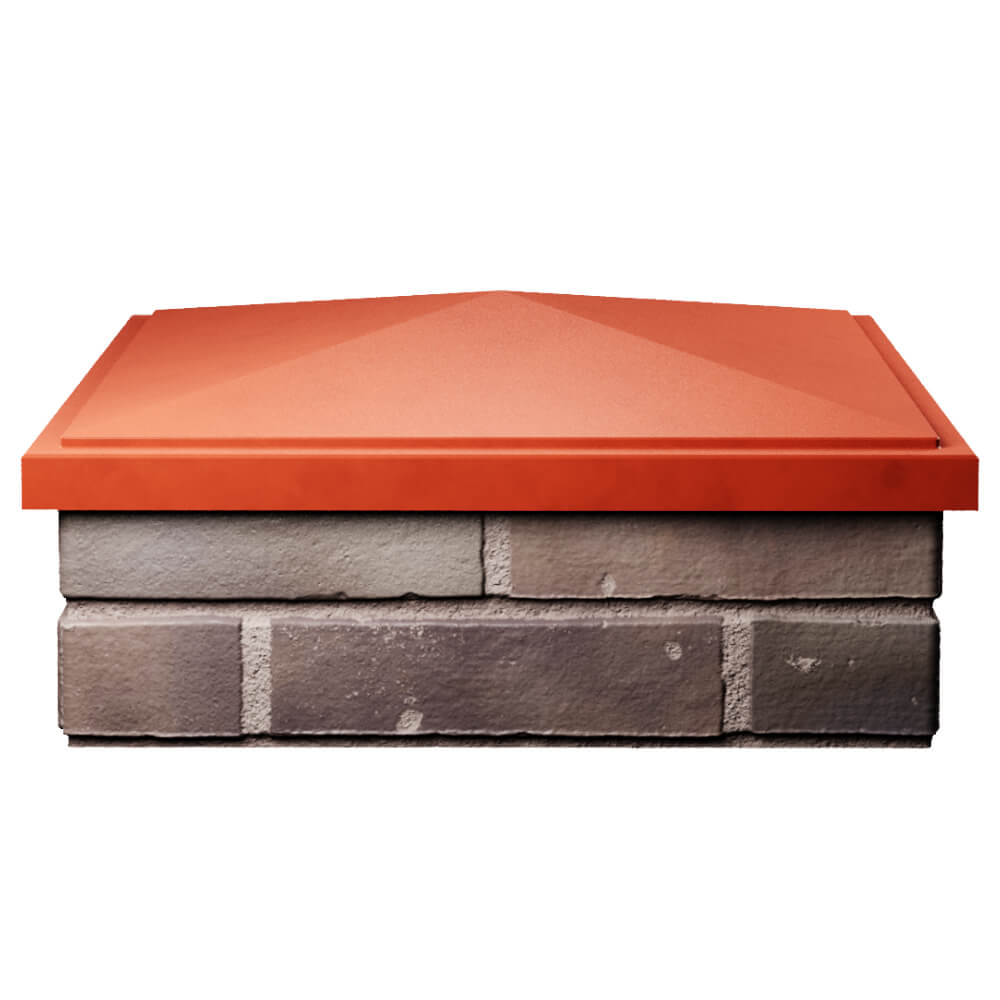 Колпак Zking БонаМоно Красный на столб 2х2 кирпича (515х515, 530х530мм) Мытищи фото