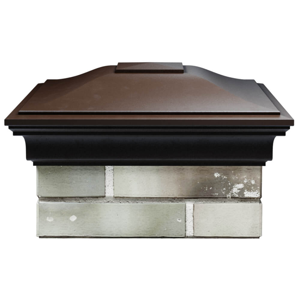 Колпак Zking Монблан Коричневый на столб 1.5х1.5 кирпича (385х385мм) Мытищи фото