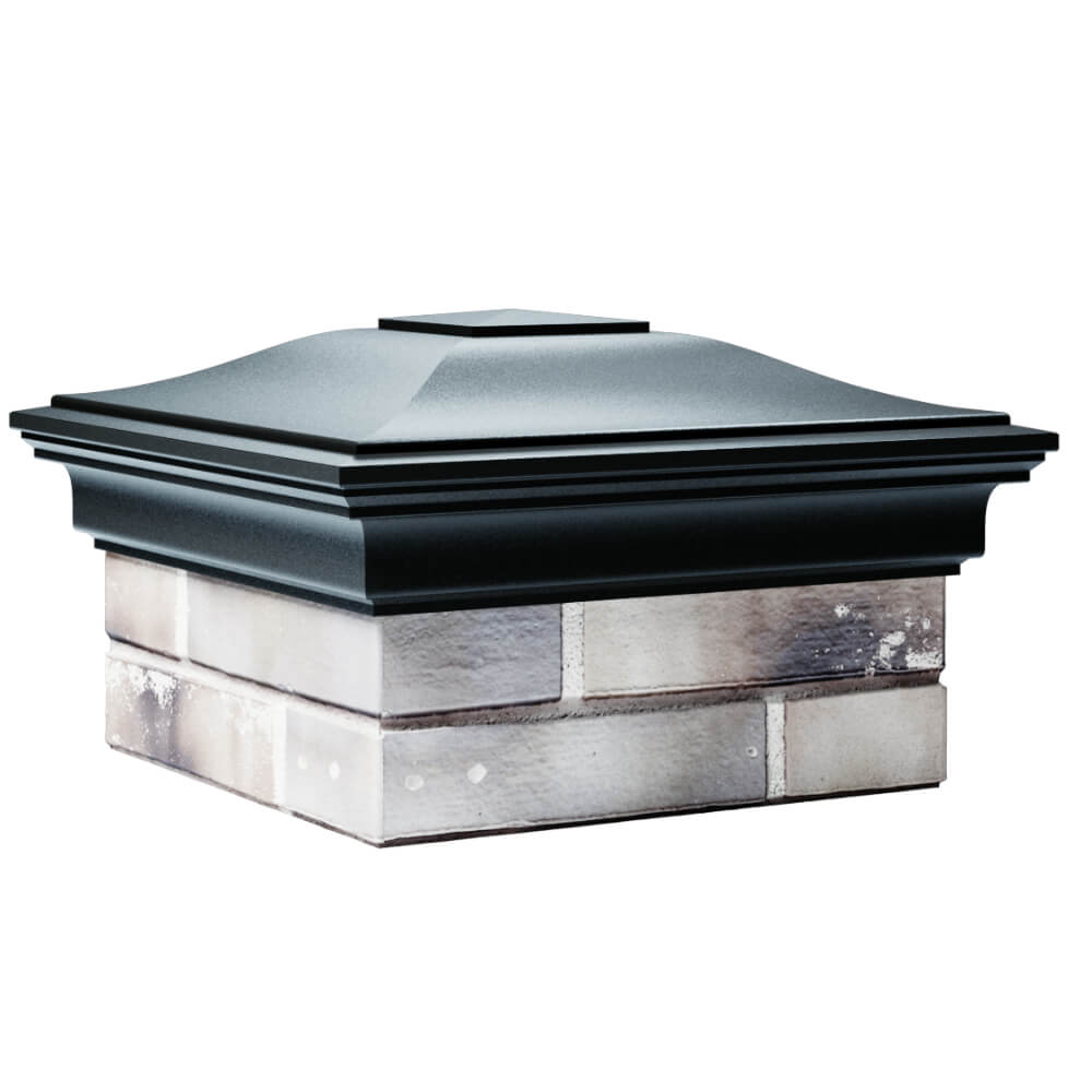 Колпак Zking Монблан Черный на столб 1.5х1.5 кирпича (385х385мм) в Мытищах фото