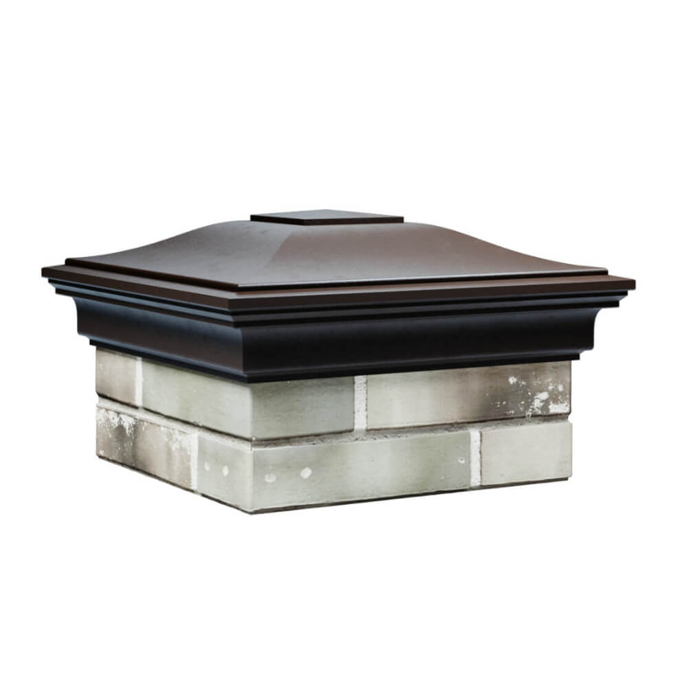 Колпак Zking Монблан Коричневый на столб 1.5х1.5 еврокирпича 0.7НФ (355х355мм) в Мытищах фото