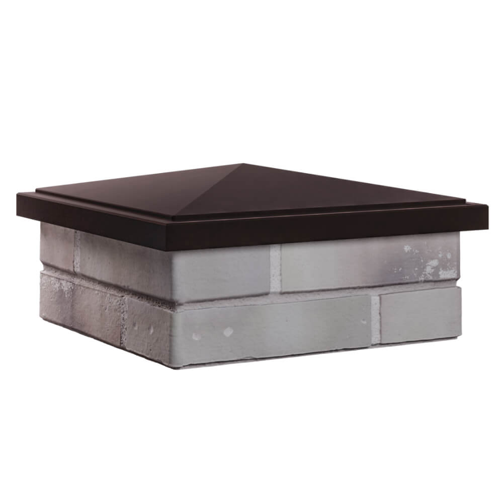 Колпак Zking БонаМоно Коричневый на столб 1.5х1.5 кирпича (385х385, 400х400мм) в Мытищах фото