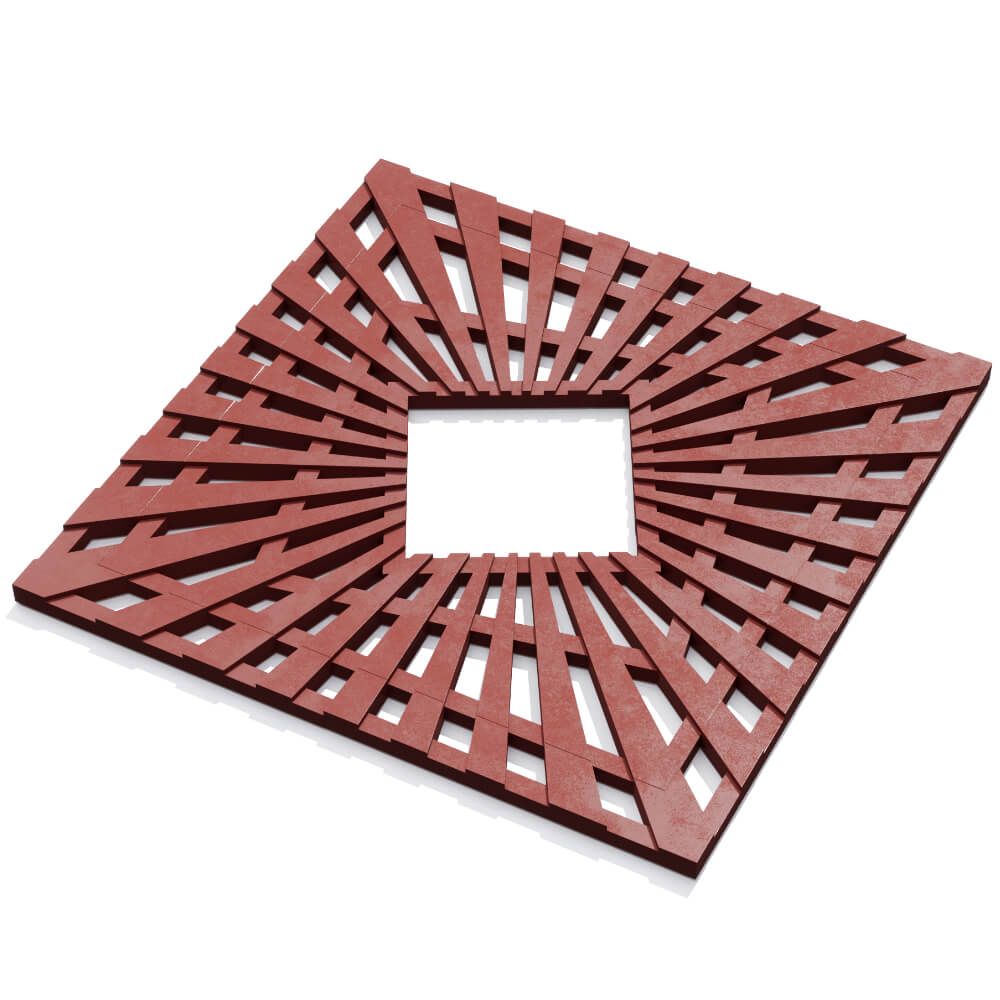 Приствольная решетка для дерева ZKING ATMOSPHERE 1.2х1.2м Красная в Мытищах фото