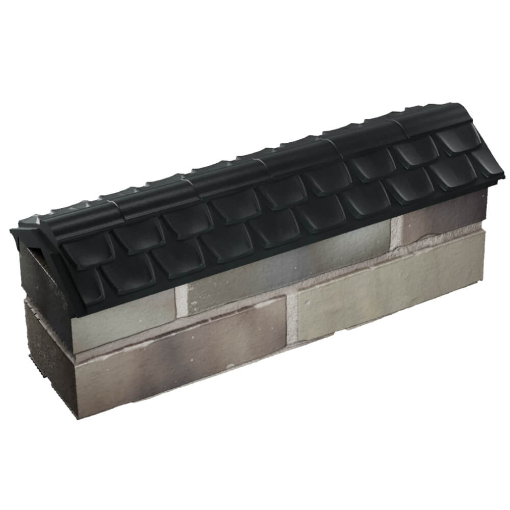 Парапет Zking Эльбрус Черный с посадкой на 0.5 кирпича (130мм) в Мытищах фото