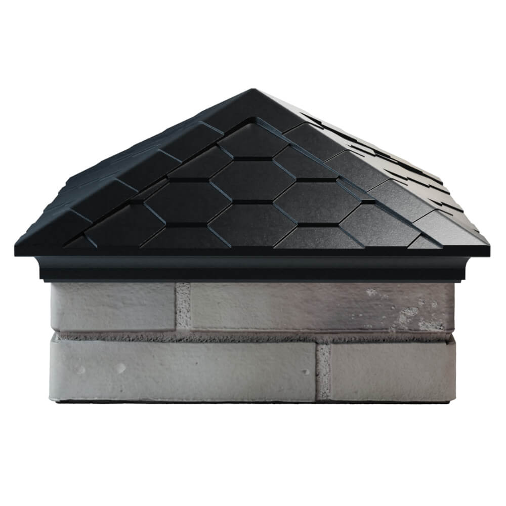 Колпак Zking Эверест Черный на столб 1.5х1.5 кирпича (390х390мм) Мытищи фото