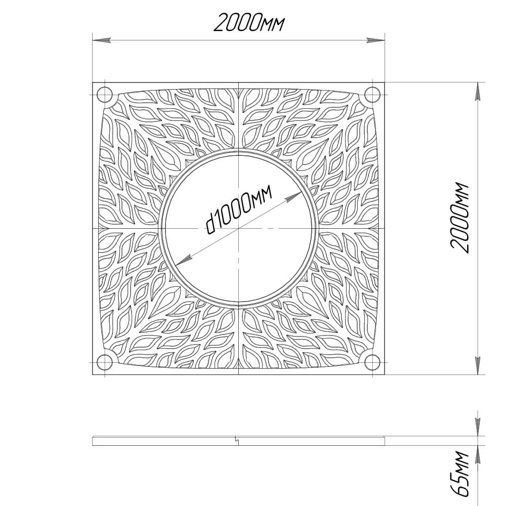 Приствольная решетка для дерева ZKING CRUST 2х2м Черная в Мытищах фото