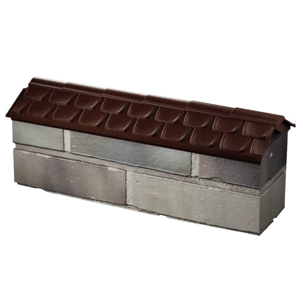 Парапет Zking Эльбрус Коричневый с посадкой на 0.5 кирпича (130мм) в Мытищах фото