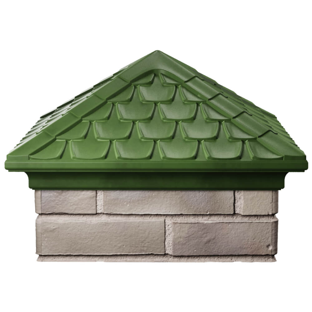 Колпак Zking Эльбрус Зеленый на столб 1.5х1.5 кирпича (385х385мм) Мытищи фото
