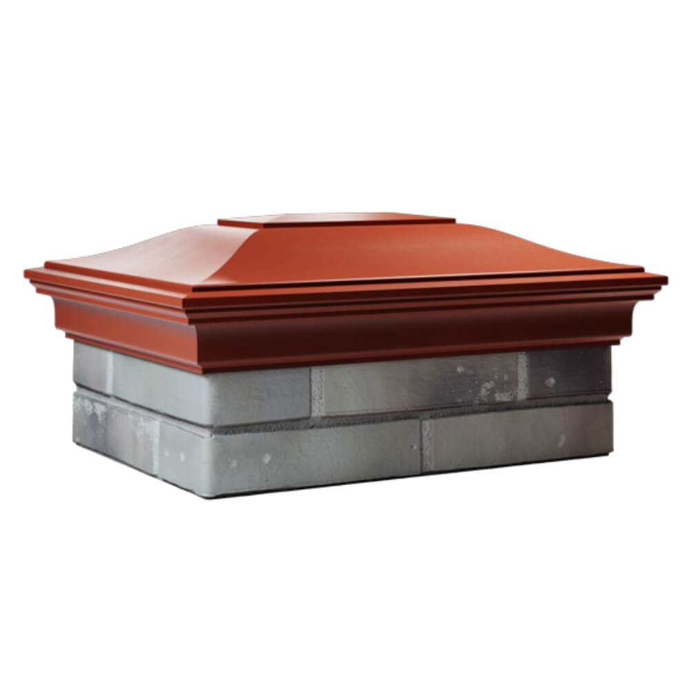 Колпак Zking Монблан Красный на столб 2х1.5 кирпича (515х385мм) в Мытищах фото